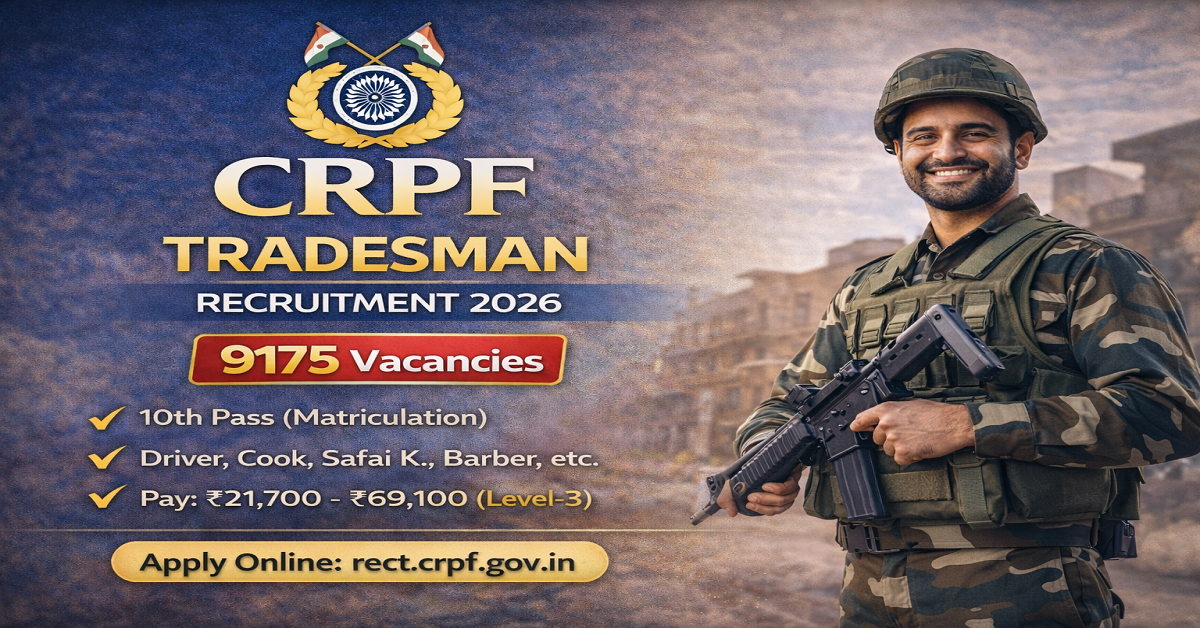 CRPF Constable Tradesman Recruitment 2026