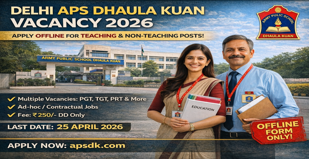 Delhi APS Dhaula Kuan Vacancy 2026