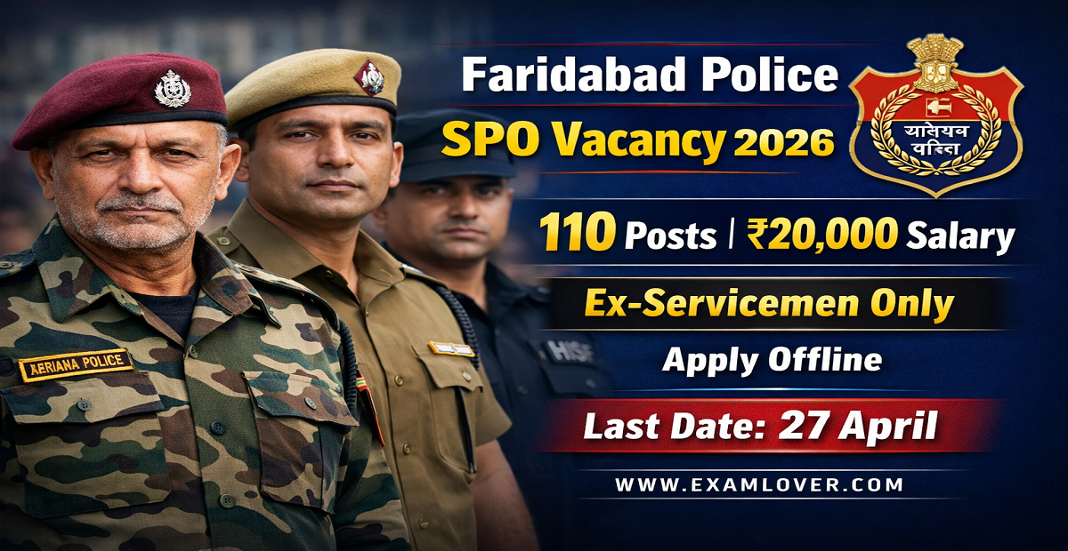 Faridabad Police SPO Recruitment 2026