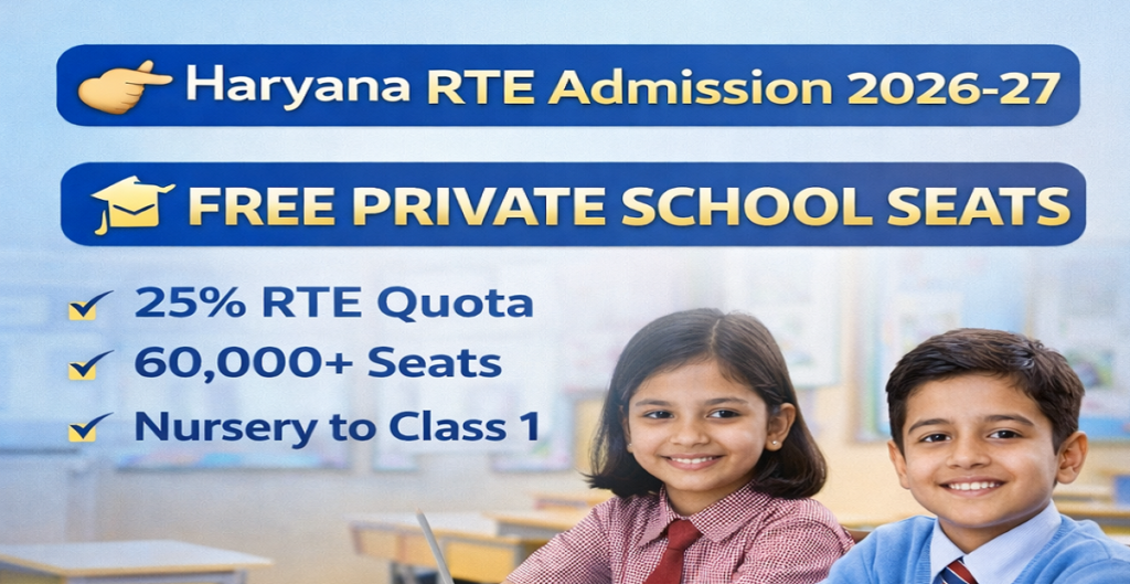 Haryana RTE Admission Online Form 2026