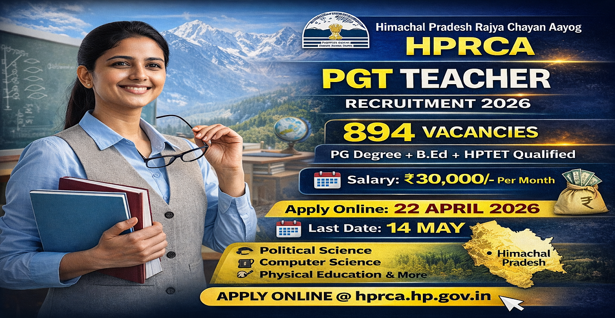 Himachal Pradesh PGT Online Form 2026