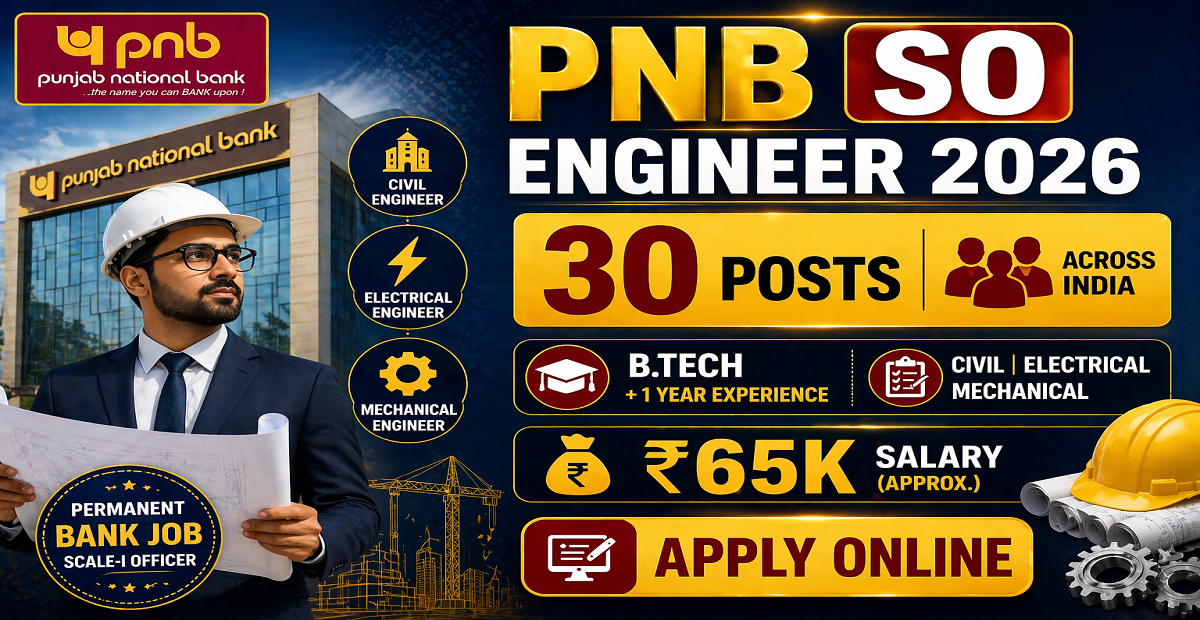 PNB Specialist Officer Engineer Recruitment 2026
