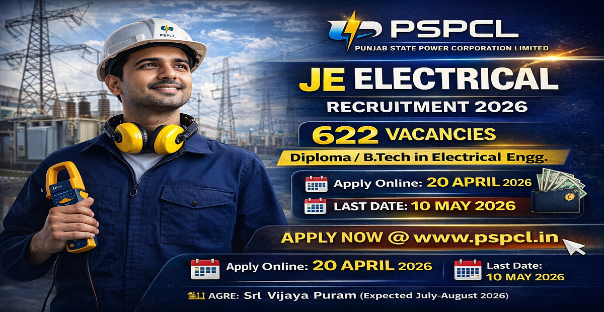PSPCL JE Electrical Recruitment 2026