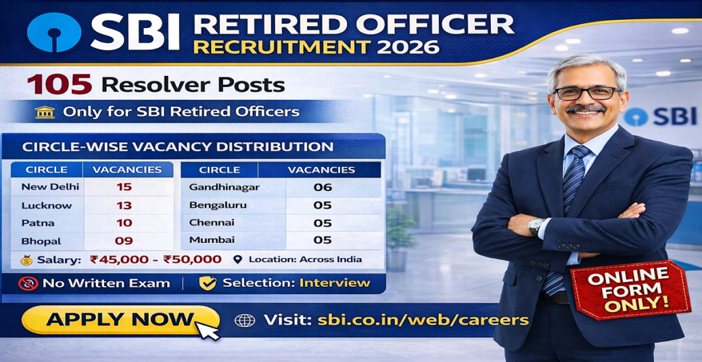 SBI Retired Bank Officer Vacancy 2026
