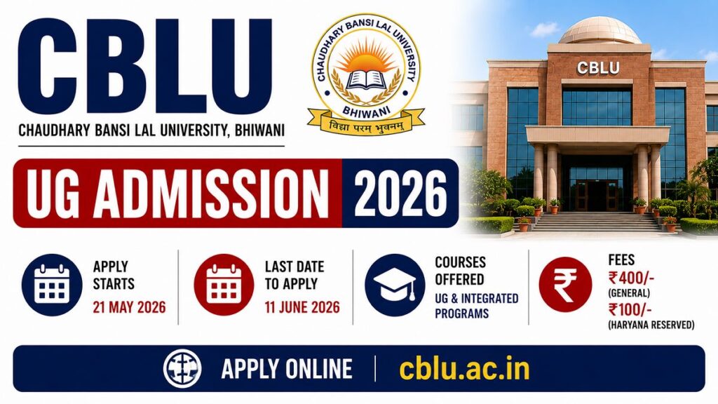 Bhiwani CBLU UG Admission 2026