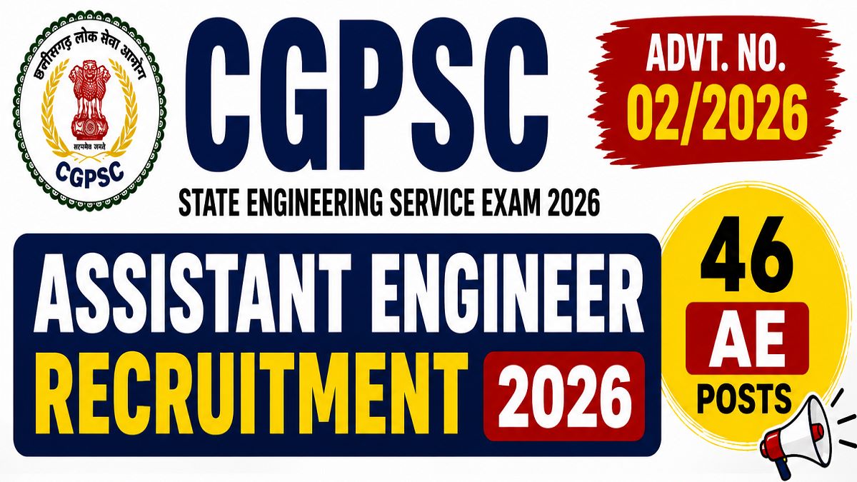 CGPSC State Engineering Services 2026: Apply Online for 46 AE Posts