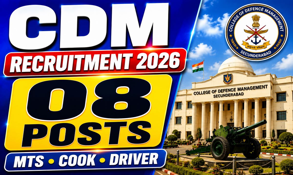 College of Defence Management Recruitment 2026