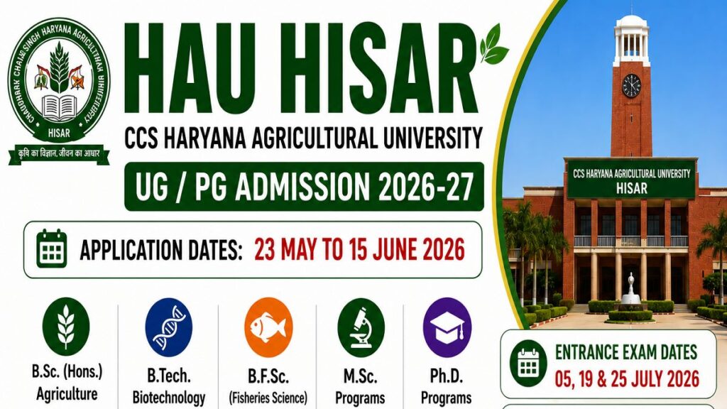 HAU Hisar Admission 2026