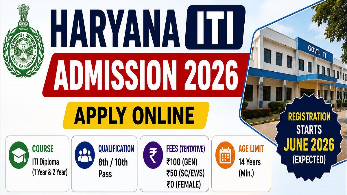 Haryana ITI Admission 2026: Apply Online for Various Trades