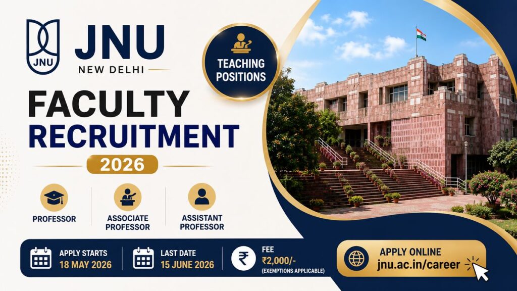 JNU Delhi Teaching Recruitment 2026 Apply Online