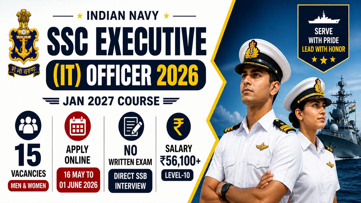 Navy SSC Executive IT Officer Recruitment 2026 Apply Online