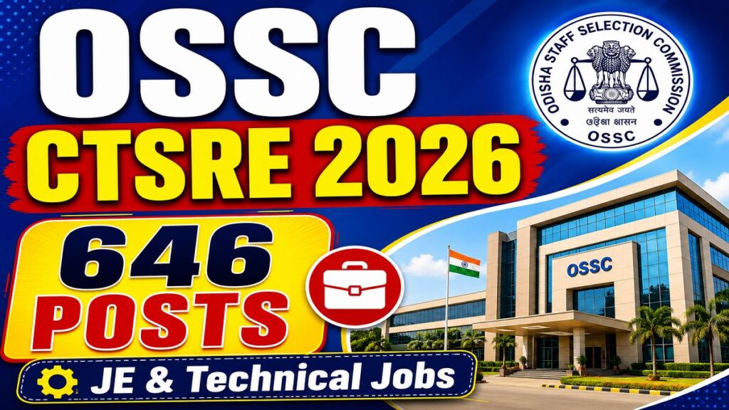 OSSC CTSRE Recruitment 2026