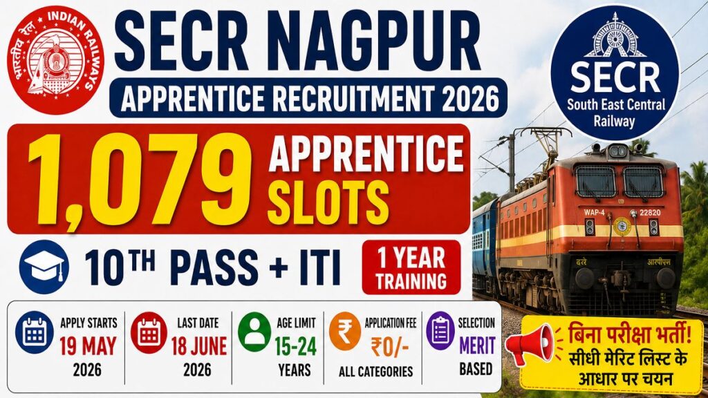 Railway SECR Nagpur Apprentice Recruitment 2026