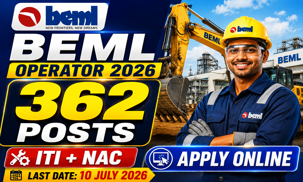 BEML Operator Recruitment 2026