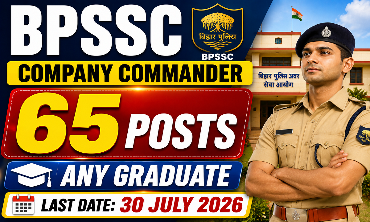 BPSSC Company Commander Recruitment 2026