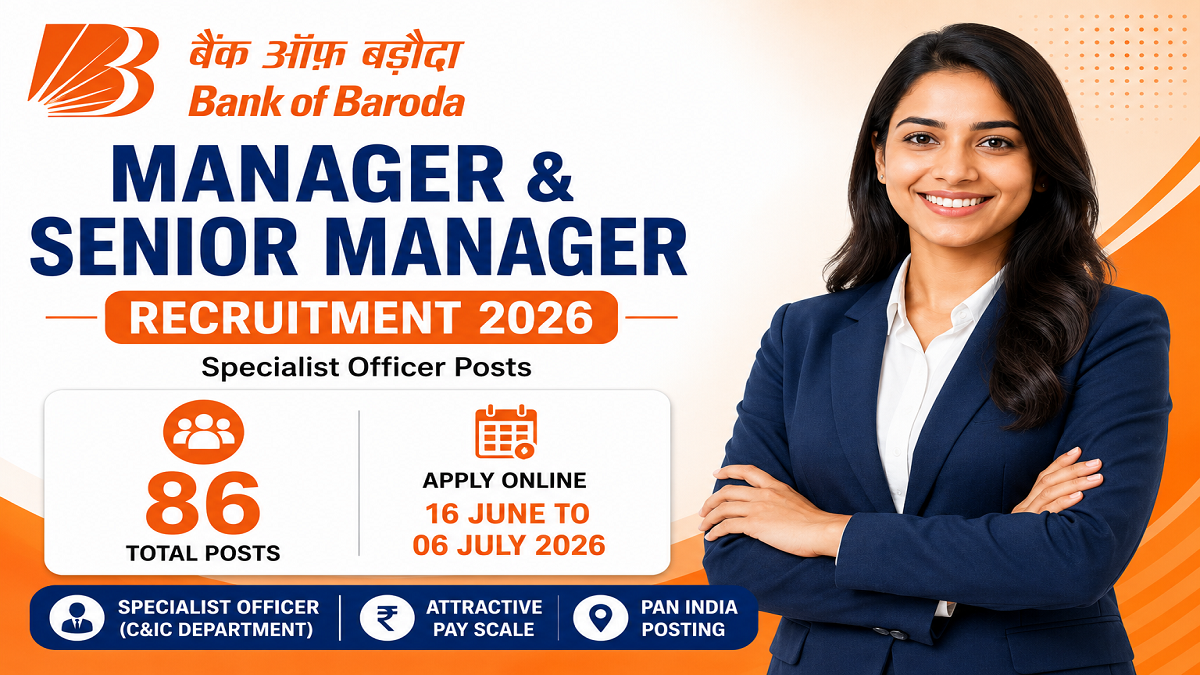 Bank of Baroda Manager Senior Manager Recruitment 2026