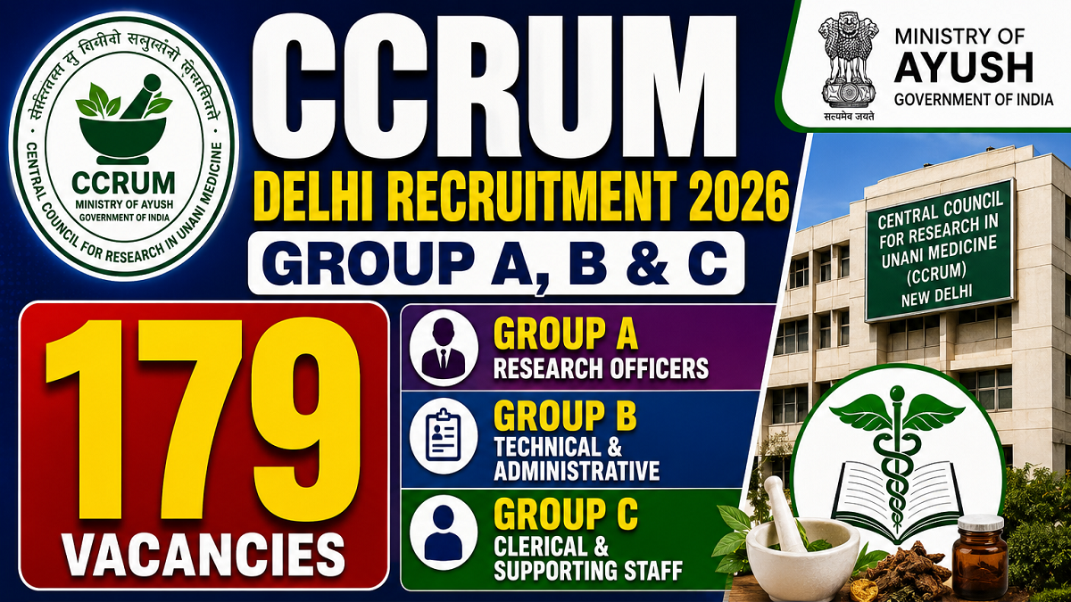 CCRUM Delhi Recruitment 2026