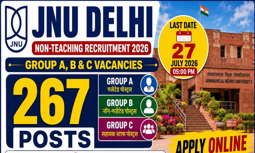 JNU Delhi Non-Teaching Recruitment 2026
