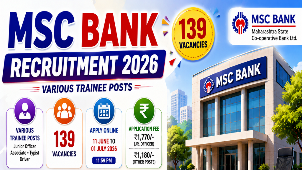 MSC Bank Recruitment 2026