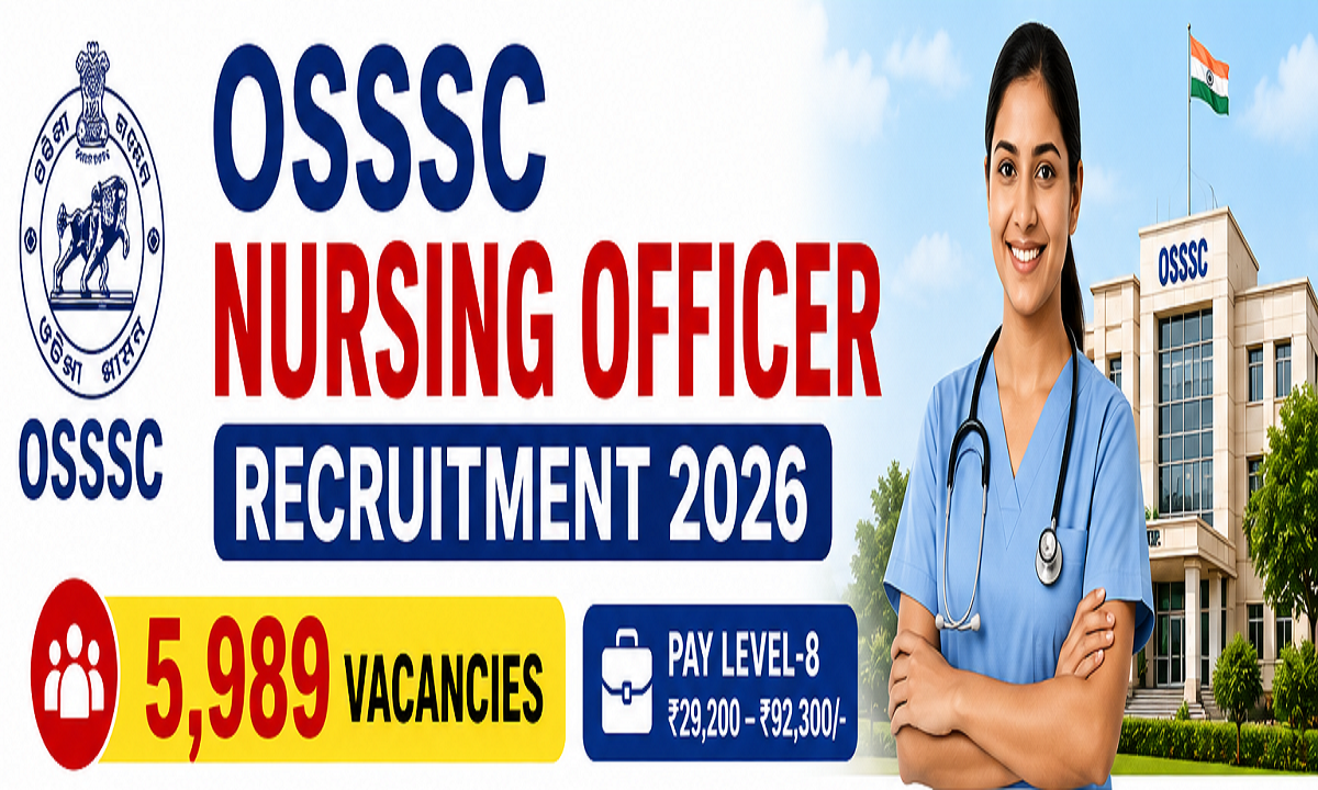 OSSSC Nursing Officer Recruitment 2026