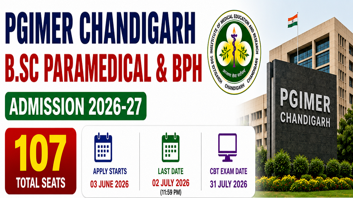 PGIMER Chandigarh BSc Paramedical Admission 2026
