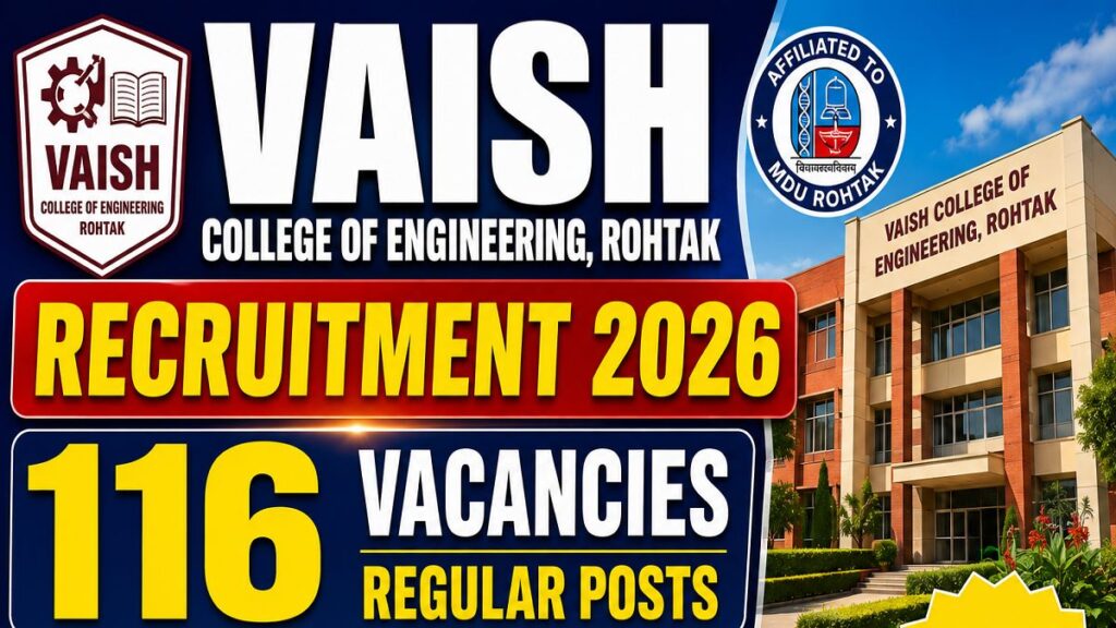 Vaish College of Engineering Rohtak Recruitment 2026