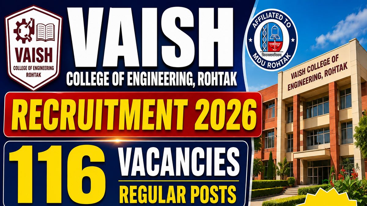 Vaish College of Engineering Rohtak Recruitment 2026