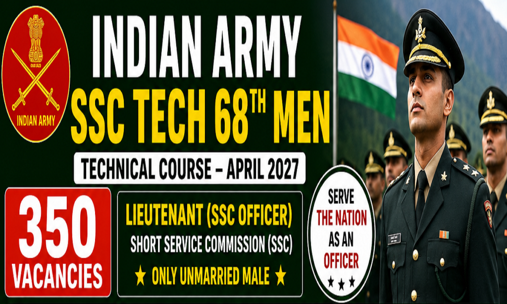 Army SSC Tech 68th Men Recruitment 2026