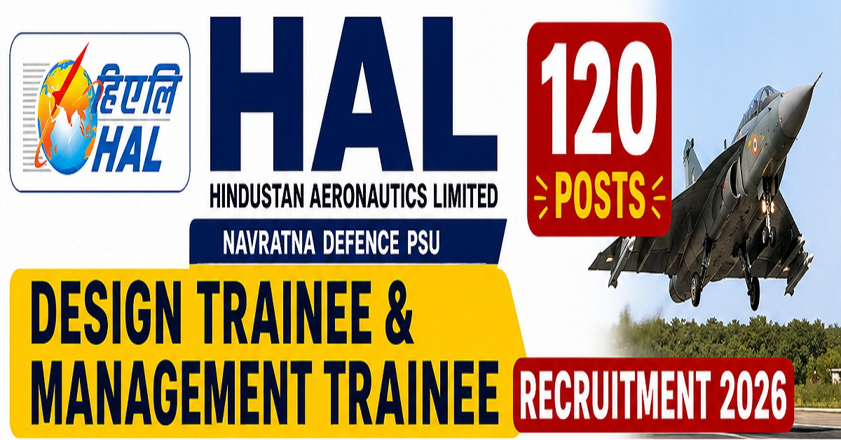 HAL Design Trainee and Management Trainee Recruitment 2026