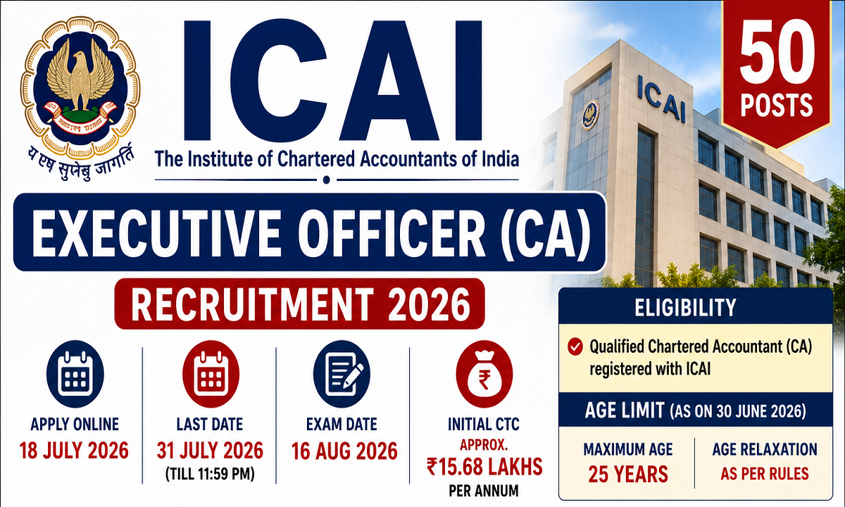ICAI CA Executive Officer Recruitment 2026