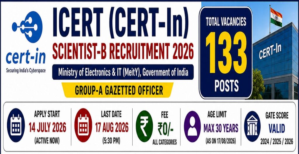 ICERT Scientist B Recruitment 2026