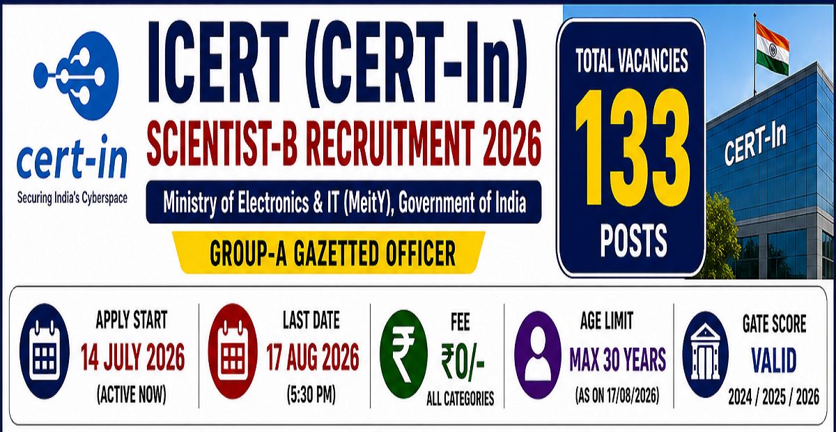 ICERT Scientist B Recruitment 2026