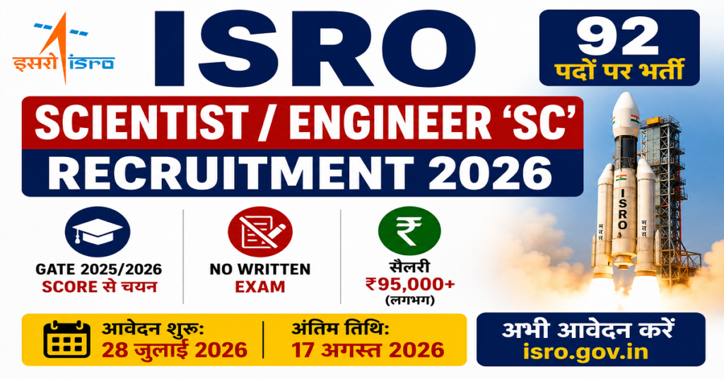 ISRO Scientist Engineer Recruitment 2026