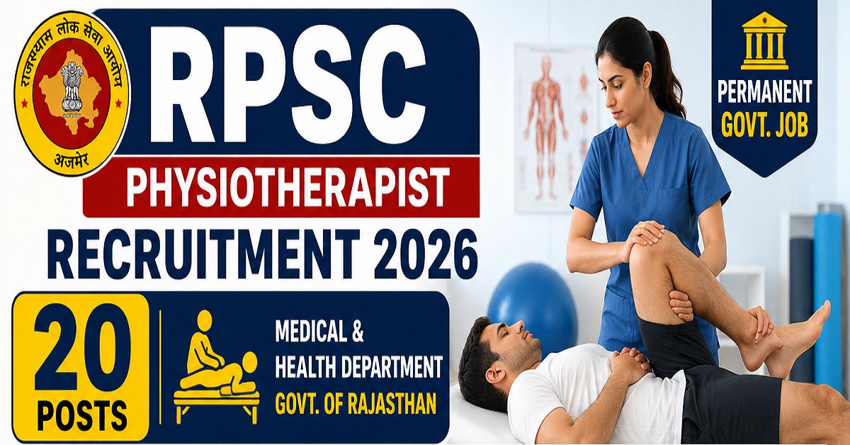 RPSC Physiotherapist Recruitment 2026