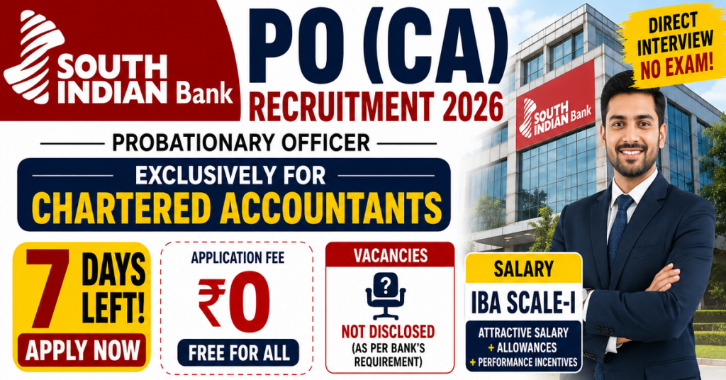 South Indian Bank PO Recruitment 2026
