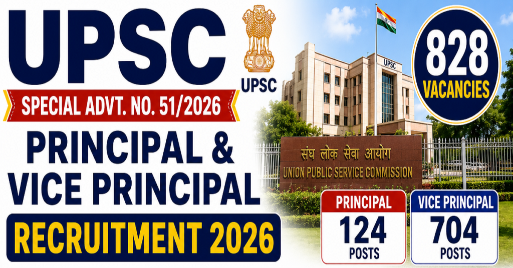 UPSC Principal and Vice Principal Recruitment 2026