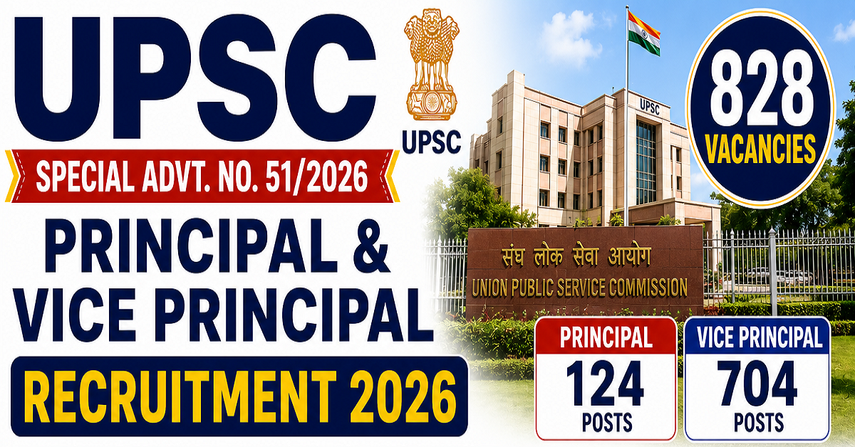 UPSC Principal and Vice Principal Recruitment 2026