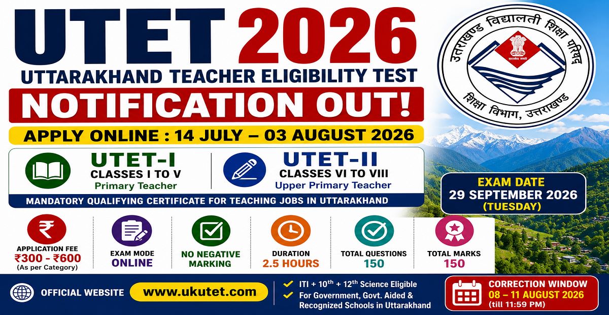 UTET 2026 Notification