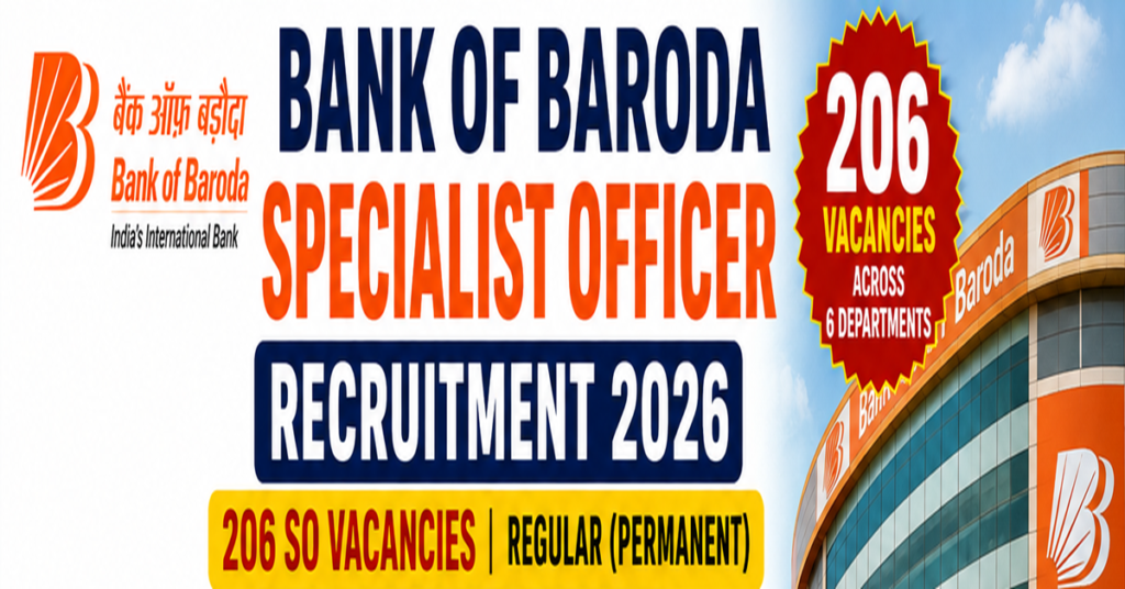 Bank of Baroda Specialist Officer Recruitment 2026