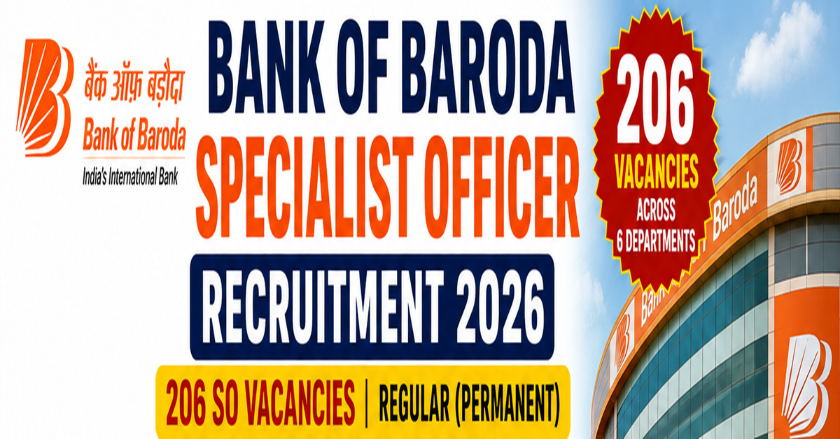 Bank of Baroda Specialist Officer Recruitment 2026