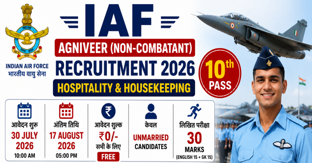 IAF Agniveer Non-Combatant Recruitment 2026