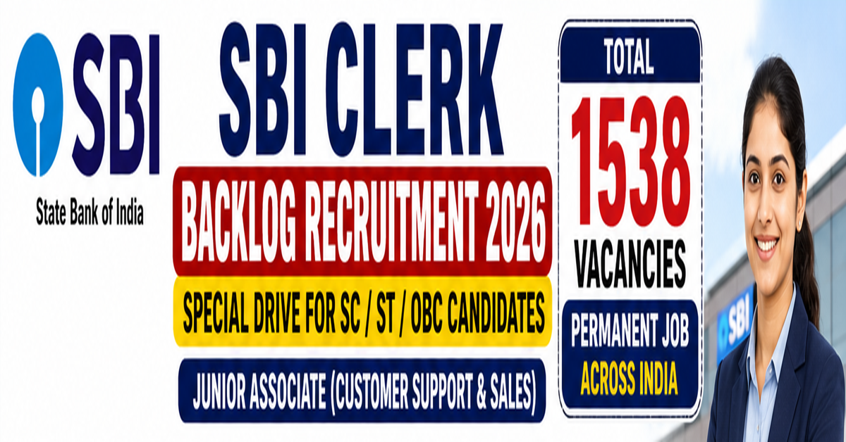 SBI Clerk Backlog Recruitment 2026